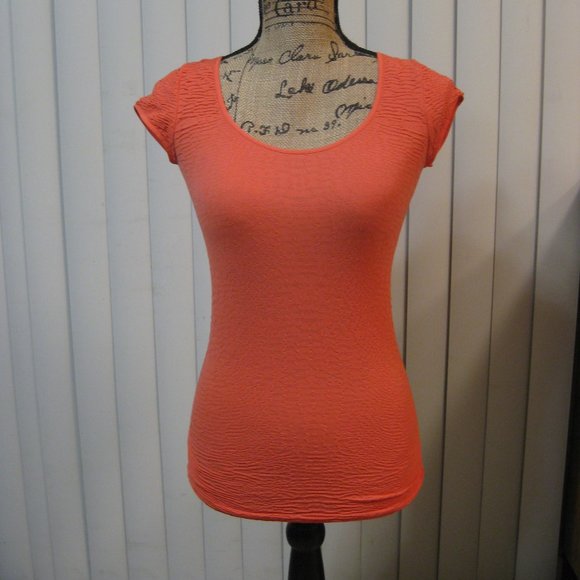 bebe Tops - NWT Bebe coral pink cut out back top shirt petite small P / S